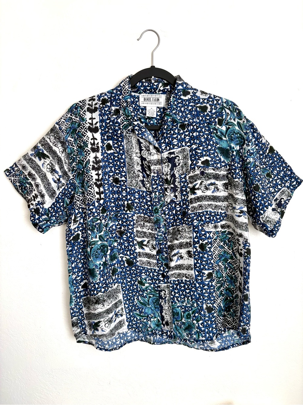 Daniel Caron 100% Silk Lightweight Natural Fabric Blouse Sz M